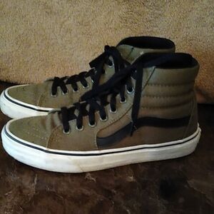 Vans Olive High-Top Athletic Shoes